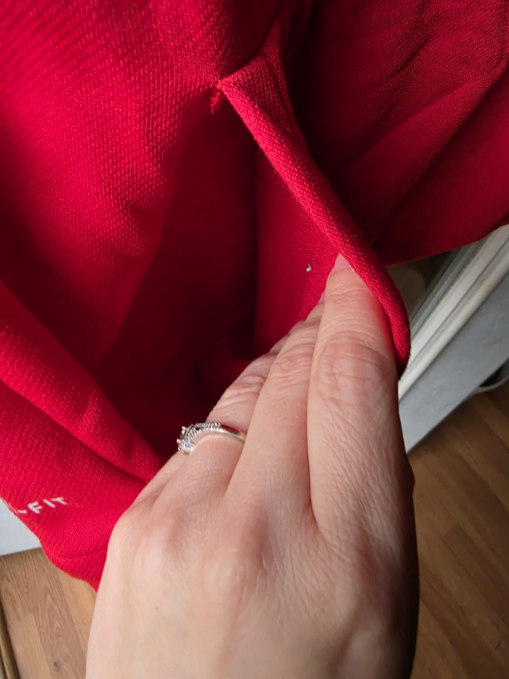 Nike Red Hooded Pullover with Maroon Raglan Sleeves - Picture 6 of 6